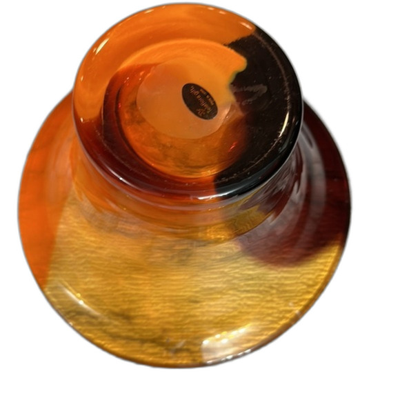 Teleflora Hand Blown Multi-Colored Studio Art MCM Swirl Glass Bowl - Picture 5 of 16